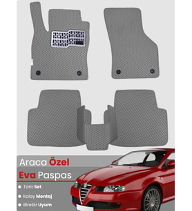 ALFA ROMEO GT COUPE (2003-2010) Uyumlu EVA Paspas Tam Set–Araca Özel,Kolay Montaj,Su Geçirmez