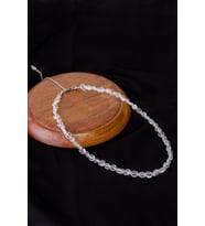 Kristal Kuvars Taşı Kadın Kolyesi (Beyaz)