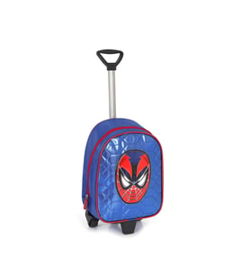 Çekçekli Mavi Parlak Dikişli Spiderman Baskılı Anaokulu Çantası - Örümcek Adam Kreş Çantası (Karışık)
