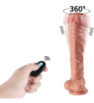 JK Kumandalı 10 Modlu Titreşimli ve 3 Modlu Dönebilen Realistik Penis