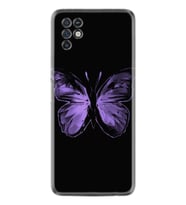 Infinix Note 10 Kılıf Resimli Desenli Silikon Platinium Series Black Butterfly 1879