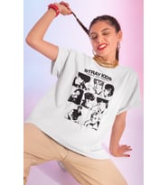 Stray Kids Baskılı Unisex Oversize Müzik Grubu Tişört