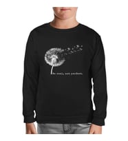 Be Real Not Perfect Dandellion Siyah Çocuk Sweatshirt