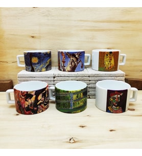Dali, Van Gogh, Picasso, Kandinsky, Gustav Klimt, Monet Tasarımlı 6'lı Çay/Kahve Fincanı Seti