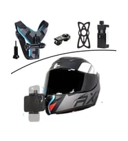 Motorsiklet Kask Önü Takılan Telefon Tutucu Aksiyon Kamerası Takılabilen Aparat (5343)