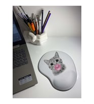 Sakız Çiğeneyen Kedi Bilek Destekli Mouse Pad