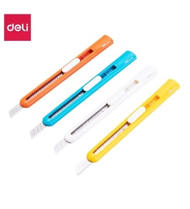 DELİ 2025 PLASTİK DAR MAKET BIÇAĞI 9mm (0.4mm KALINLIK) (SK5 JAPON ÇELİĞİ)