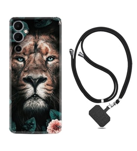 Tecno Pova Neo 2 Kılıf Resimli Boyun Askılı İpli Desenli Silikon Leon Flowers 1333