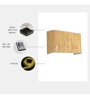 YENİ BAMBU PİLLİ 07 ABAJURLU DİKDÖRTGEN APLİK