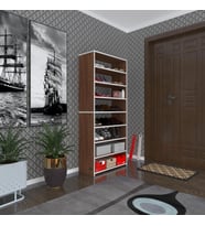 Kenzlife ayakkabılık goya cvz 160*70*30 arkalıksız ayakkabı ofis dolabı iki bölme