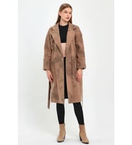 ALEXANDERGARDI BATİK DESENLİ KAŞE PALTO (B20-151704) (Camel)