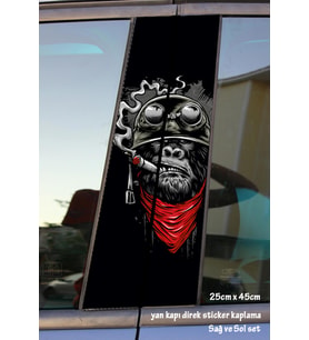 asker goril sticker yan kapı direk kaplama 2li sol sağ takım yapıştırma