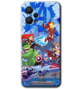 Redmi Note 12 5G Kılıf HD Desen Baskılı Kılıf - Avengers Cartoon