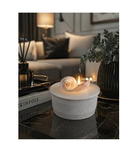 DENİZ KABUĞU BETON MUM 8*18 cm