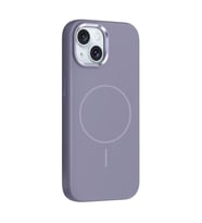 Coverzone iPhone 13 ile uyumlu K?l?f MagSafe ile uyumlu Magnetic Wireless ?arj �zellikli Metal Kamera Koruma �er�eveli Z-Edi Silikon Kapak iPhone 13 i�in k?l?f - Lavendery Gray