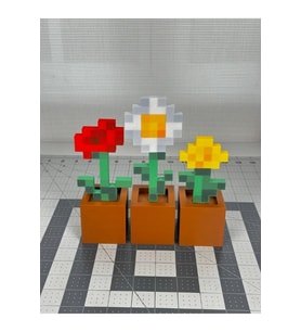 Minecraft Dekoratif Çiçekler 3 ADET