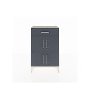 Arges Komodin Tek Raflı Tek Çekmeceli 4 Kapaklı 60x30x96 Aytaşı-Antrasit