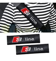 Audi S Line Logo Arma Emniyet Kemer Pedi Nakış Karbon 2 Adet