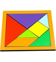 Giftölye Ahşap Renk Tangram 11X11 Cm - Hobi Eğitim Dünyası