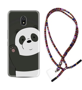 Xiaomi Redmi 8A 8 Pro 9C 9T 10C 11T Pro Kılıf Boyun Asklı Rasta Silikon Hello Panda 1709