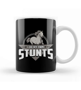Cute & Funny I Do My Own Stunts Horseriding Skills Kupa Bardak Porselen