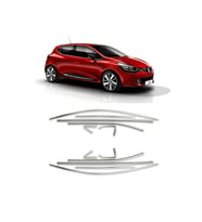 Renault Clio 4 Krom Cam Çerçevesi 2012-2018 Paslanmaz Çelik Tam Tur Cam Çıtası