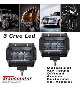 Motosiklet Atv Offroad Tekne Traktör Vb. Araçlar İçin Sis Farı Seti