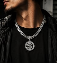 Hip Hop Iced Out Dönebilen Dolar Pendant Küba Zincir Kolye
