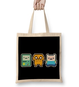 Adventure Time Pixel Art Bez Çanta Uzun Saplı