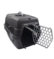 Kedi Köpek Plastik Taşıma Kutusu Box Büyük Boy 36X55X46 (Gri)