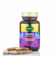 Mindivan Biotin, L-Sistein ve Çinko İçeren Takviye Edici Gıda - 500 Mg 60 Kapsül