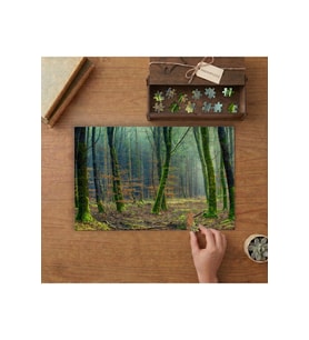 Orman - Ağaçlar - Doğa Tasarımı 240 parça Ahşap Puzzle Ahşap Kutuda MP05122