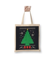 Science Christmas Tree Periyodik Tablo Kimya Yılbaşı Beyaz Bez Çanta Uzun Saplı Alışveriş Çantası