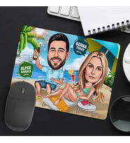 Kişiye Özel Plajda Aşk Mousepad