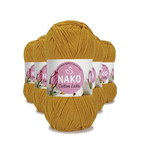 5 Adet Cotton Lüks Yelek Tunik Kazak Bluz Hırka İpi Yünü Hardal 97555