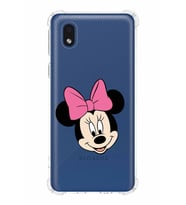Samsung Galaxy A01 Core  Köşe Korumalı Antişok Kapak Minnie Mouse Tasarımlı Şeffaf  Kılıf
