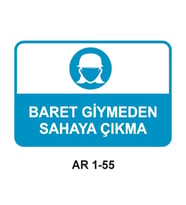 İŞ GÜVENLİĞİ UYARI LEVHASI 1 ADET PVC 21 X 29CM