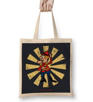 Dudley Do Right Retro Japanese Bez Çanta Uzun Saplı