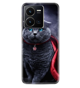 Vivo Y22 Kılıf Silikon Desen Özel Seri Super Cat 1666