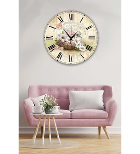 Bilge Retro Tasarımlı Duvar Saati 40x40cm (Baskılı)