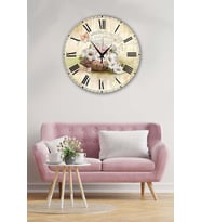 Bilge Retro Tasarımlı Duvar Saati 40x40cm (Baskılı)