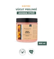 Kayısı Aromalı Vegan Body Scrub 800 ml - Batık Önleyici Ve Epilasyon Dostu