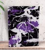BK Gift When Purple Is The Answer Tasarımlı Dekoratif Mini Kanvas Tablo 15x20cm-1