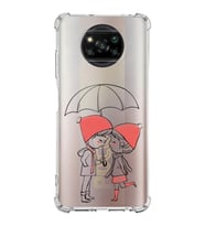 Xiaomi Poco X3 Pro Köşe Korumalı Antişok Kapak Aşk Tasarımlı Şeffaf Silikon Kılıf
