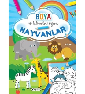 Boya ve Kelimeleri Öğren - Hayvanlar