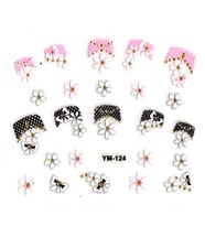 Tırnak Sticker, Tırnak Süsleme, Nail Art (ym-124) - 6X5 cm - Kurdele Çiçek