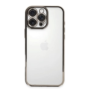 İphone 16 Pro Max Kılıf Razer Lensli Silikon - Titanyum Gri