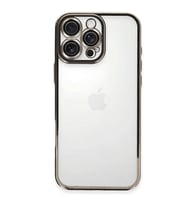 İphone 16 Pro Max Kılıf Razer Lensli Silikon - Titanyum Gri