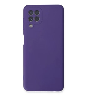 Newface Samsung Galaxy A22 Kılıf Nano içi Kadife Silikon - Mor