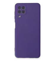 Newface Samsung Galaxy A22 Kılıf Nano içi Kadife Silikon - Mor